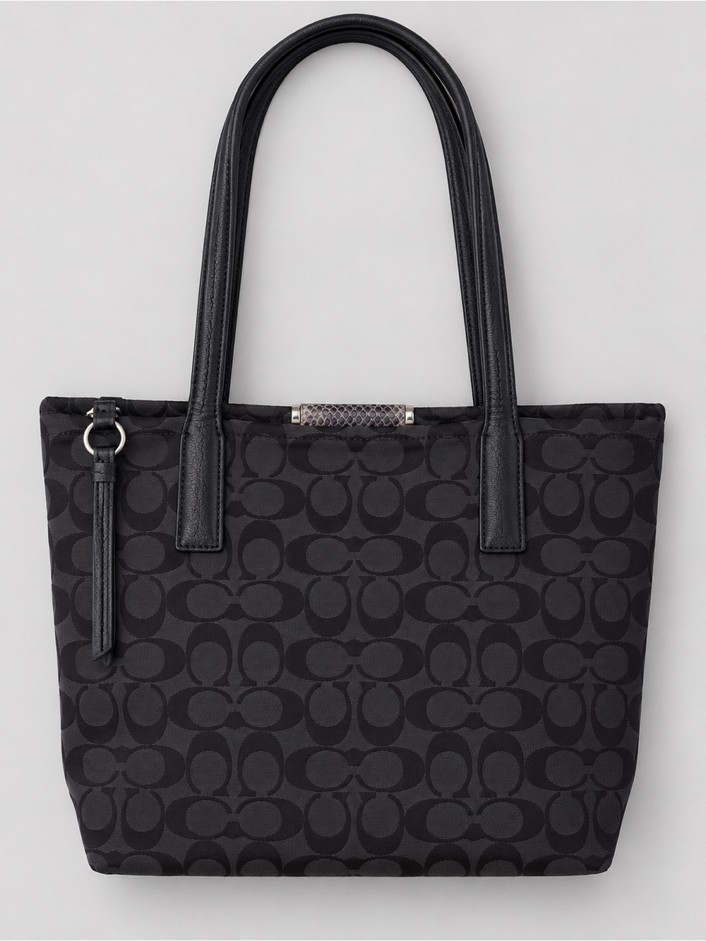 Coach Signature Stripe Python Tote Style F25706 - Picture 3 of 4
